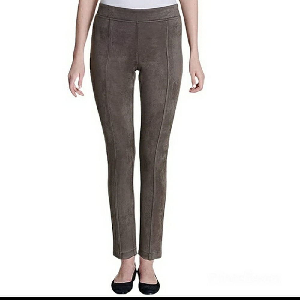 Andrew Marc Faux Suede Ankle Pull-on Legging Pants Medium